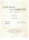 Come Back To Sorrento (Torna a Surriento) sheet music