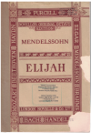 Elijah Vocal Score by Felix Mendelssohn Bartholdy Op.70 Oratorio