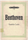 Beethoven Samtliche Lieder songbook