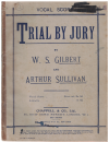 Trial By Jury Vocal Score W S Gilbert Arthur Sullivan used book for sale in Australian second hand music shop