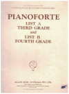 AMEB Pianoforte Examinations 1981 List A 3rd Grade & List B 4th Grade