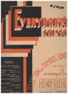 Everybody's Songs A Selection of Famous Songs for Piano arranged by Henry Geehl (1934) used piano book for sale in Australian second hand music shop