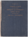 Francis & Day's Popular and Community Song Book For All Occasions No.2 hardcover piano songbook used song book for sale in Australian second hand music shop