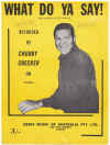 What Do Ya Say! (1963) used sheet music