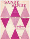 Sandy Sandy (1963) song by Ted Daryll The Town and Country Boys used original piano sheet music score for sale in Australian second hand music shop