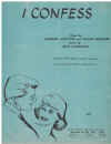 I Confess 1952 used sheet music