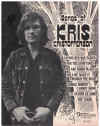 Songs Of Kris Kristofferson Volume 1 PVG songbook (1970) used song book for sale in Australian second hand music shop