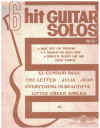 6 Hit Guitar Solos No.5 easy guitar songbook (c.1970) used guitar song book for sale in Australian second hand music shop