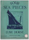 Four Sea Pieces for easy piano (Ebb and Flow The Lone Cliffs Sailing Rough Water) by Elsie Horne (1937) Banks Edition No.226 
used piano music book for sale in Australian second hand music shop