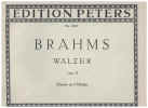 Brahms Walzer Op.39 Nos.1-16 fur Klavier zu 4 Handen (Brahms Waltzes Opus 39 Nos.1-16 for Piano Duet Four Hands) by Johannes Brahms Edition Peters No.3665 
used book of piano duet sheet music scores for sale in Australian second hand music shop