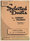 Selected Duets For Cornet or Trumpet Volume II Advanced by H Voxman Score Only Rubank Educational Library No.155 HL04470990 
used book of trumpet sheet music scores for sale in Australian second hand music shop