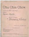 Chu Chin Chow A Musical Tale of The East Vocal Score