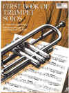 First Book of Trumpet Solos for B flat Bb Trumpet with Piano Accompaniment edited & arranged by John Wallace & John Miller Score and Part (1985) ISBN 0571508464 
used book of trumpet and piano sheet music scores for sale in Australian second hand music shop