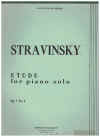 Igor Stravinsky Etude For Piano Op.7 No.4 sheet music