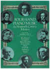 Four-Hand Piano Music By Ninteenth-Century Masters Beethoven Schubert Mendelssohn Schumann Bizet Dvorak Debussy Faure edited by Morey Ritt (Dover Publications New York 1979) ISBN 0486238601 
used book of piano duet sheet music scores for sale in Australian second hand music shop
