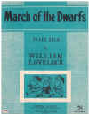 March Of The Dwarfs piano solo by William Lovelock (1942) Australian composer 
used original piano sheet music score for sale in Australian second hand music shop