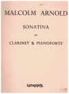 Malcolm Arnold Sonata for Clarinet and Pianoforte (1951) Score Only No separate Clarinet part 
used clarinet and piano sheet music score for sale in Australian second hand music shop