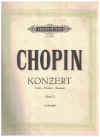 Chopin Konzert in F minor for Klavier und Orchester Op.21 for Two Pianos by Fr Chopin (v. Pozniak) Two-Piano Score (1976) 
with the orchestra part reduced for second piano new arrangement by Bronislaw von Pozniak used original piano duet sheet music score for sale in Australian second hand music shop