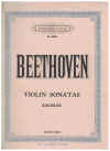 Beethoven Violin Sonatas edited by Fritz Kreisler Piano Part Only Augener's Edition No.8670 
used original sheet music score for sale in Australian second hand music shop