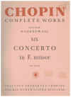Chopin Concerto in E minor in Full Score