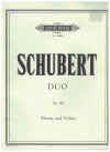 Schubert Duo Op.162 for Piano and Violin by Franz Schubert (edited Carl Herrman) Score and Part Edition Peters No.156bb 
used original violin and piano sheet music score for sale in Australian second hand music shop