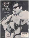 Light My Fire (1967) song by The Doors recorded by Jose Feliciano used original 1960s piano sheet music score for sale in Australian second hand music shop