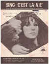 Sing 'C'est La Vie' (1965) Sonny and Cher used sheet music