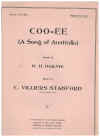 Coo-ee (A Song of Australia) used sheet music