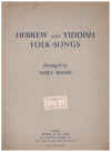 Hebrew and Yiddish Folk-Songs piano songbook