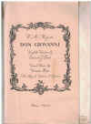 Mozart Don Giovanni Vocal Score