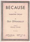 Because for Organ by Guy D'Hardelot sheet music