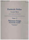 Frederick Delius Complete Works Volume 19 Nineteen Songs