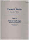 Frederick Delius Complete Works Volume 19 Nineteen Songs