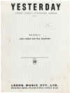 Yesterday (1965 The Beatles) used sheet music
