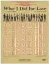 What I Did For Love from 'A Chorus Line' used sheet music