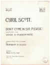 Cyril Scott: Don't Come In Sir, Please! Op.43 No.2 in E sheet music