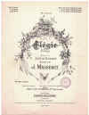 Massenet: Elegie (Elegy) in G minor sheet music
