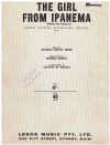 The Girl From Ipanema (Garota de Ipanema) used sheet music