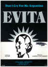 Don't Cry For Me Argentina from 'Evita' (1977) used sheet music