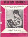 Walkin' Back To Happiness (1961) used sheet music