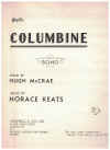 Columbine (1941) used sheet music