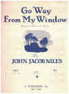 Go 'Way From My Window (1944 sheet music
