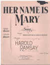 Her Name Is Mary (in G) (1932) sheet music