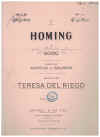Homing (in B flat) (1917) sheet music
