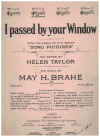I Passed By Your Window from album 'Song Pictures' (in D) (1916) sheet music