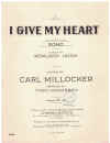 The Dubarry: I Give My Heart (1932) sheet music