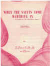 When The Saints Come Marching In (Redding) 1951 used sheet music