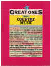 Great Ones Country Music piano songbook