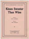 Kisses Sweeter Than Wine (1951 Jimmie Rodgers) sheet music