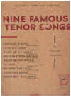 Album Of Nine Famous Tenor Songs By Popular Composers piano songbook
